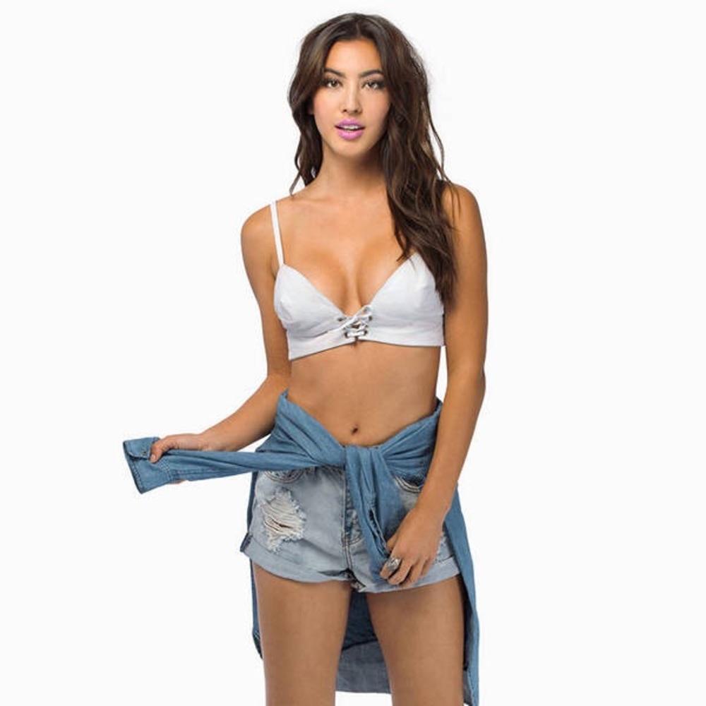 NWT One Teaspoon Leather Off-White Bodice